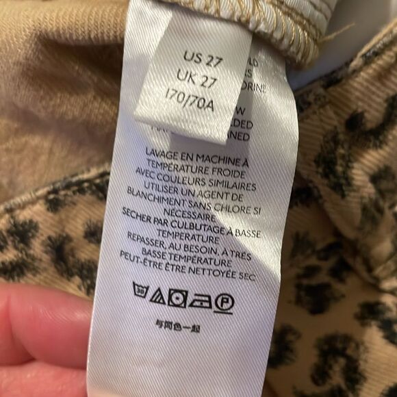 Free People We the Free Dogtown Leopard/Cheetah Print High Waisted Denim Shorts - Picture 6 of 10